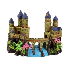 Mittelalterliche Burg L 33x14x24cm Aquarium Ornament Dekoration 37404 - Bild 1 von 1