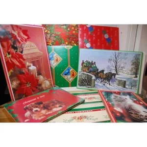 Lote de 10 cajas de regalo de Navidad vintage envoltura navideña varios tamaños cartón - Imagen 1 de 12