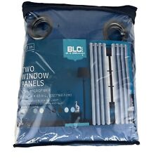 BLC Blackout Curtains 52" x 63" Blue 2 Panels Microfiber Home Decor