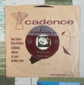 Gordon Terry 45 Run Little Joey / Wild Honey 1957 Rockabilly VG+ - Imagen 1 de 4