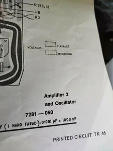 Grundig TM 45 TK 46 Printed Circuit Service Diagram Sheet TK46 TM45 - Picture 1 of 6