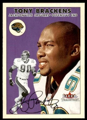 2000 Fleer Tradition Tony Brackens Jacksonville Jaguars #75 - Image 1 of 2