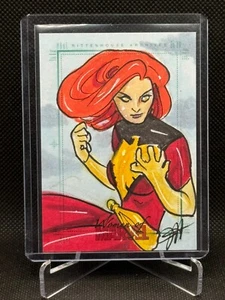 Women of Marvel Serie 2 SketchaFEX Sketchkarte Jessica Hickman Dark Phoenix 1/1 - Bild 1 von 2