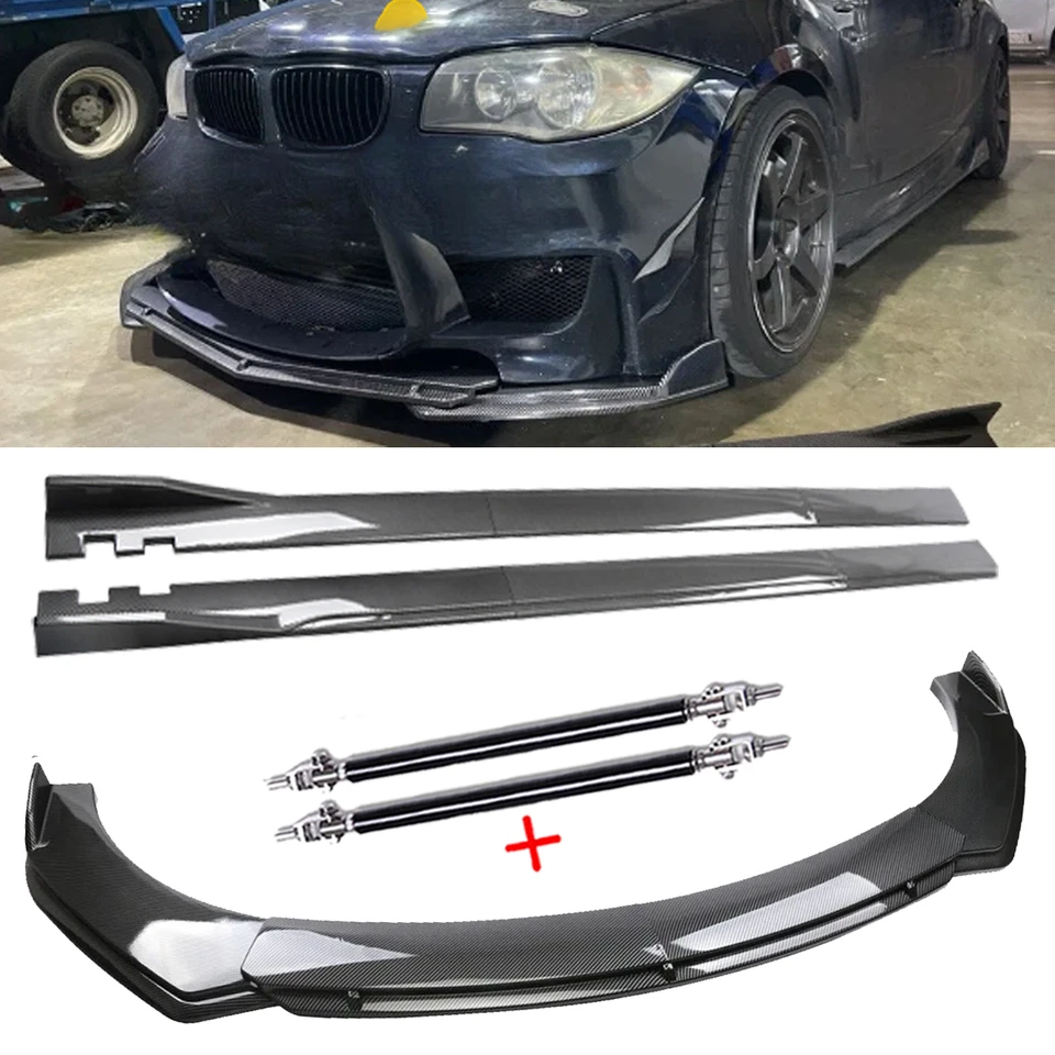 Front Lip Chin Bumper Spoiler Side Skirt Carbon Fiber For 125i 128i 135i F40 - Image 1 of 4