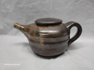 Japanische Studiokeramik Teekanne gemarkt Shino Glasur  - Bild 1 von 24