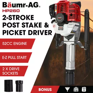 BAUMR-AG 52cc 2 Stroke Petrol Post Driver Star Picket Steel Post Fence Rammer - Picture 1 of 12