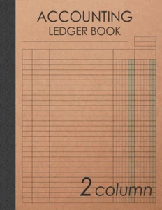 Accounting Ledger Book 2 Column: 120 Pages , 8.5 X 11 Inches ( Large Size ) ,... - Picture 1 of 12