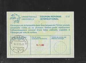 Internationale Antwortgutscheine: Schweiz: Typ D2; 1,80 Franken 1975 Ausgabe - Bild 1 von 1