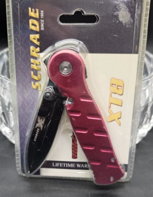 Navaja de Bolsillo Schrade XT8 X-Timer Roja Nueva Tarjeta Sellada Foto 1 de 4