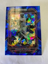 2023 Panini Prizm Frankie Frisch Blue Cracked Ice Prizm #217 St. Louis