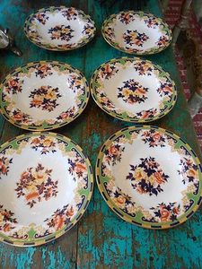6 Antique Royal Doulton Soup Plates by Herbert Betteley - Picture 1 of 4