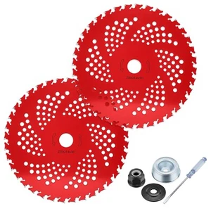 2 Pack 9"x36T Carbide Tip Brush Cutter Blades Weed Eater Blades for Brush Cutter - Picture 1 of 7