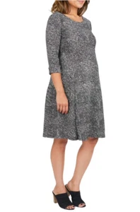 NOM Maternity Dress Size XS Mini Fit & Flare Textured Tweed 3/4 Sleeves Jack - Picture 1 of 14