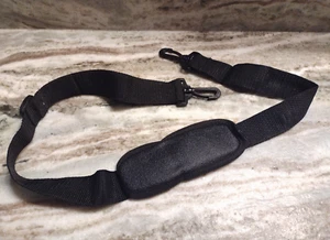 Durable Black Adjustable 36' Shoulder Strap Soft Pad Plastic Clips G18 - Picture 1 of 4