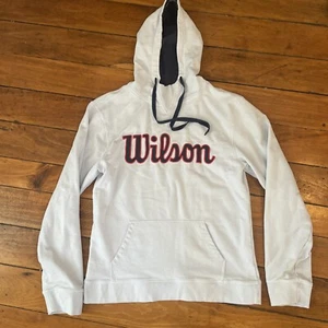 Wilson Script Cotton Hooded Tennis Pullover Hoodie Sz M - Picture 1 of 6