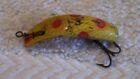 TINY WOOD VINTAGE HELIN FLATFISH LURE 05/28/19POT  FLY YELLOW RED