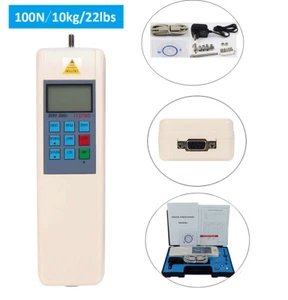 Medidor de fuerza digital Pull Push Medidor Dynamómetro Herramientas 100N/10kg/22 lbs RS232 - Imagen 1 de 9