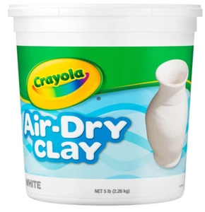 Crayola Air Dry Clay 5lbs ✨ Natural White Modeling Clay for Kids & Classrooms - Picture 1 of 6