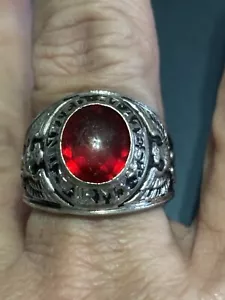 Anello Vintage Crest Craft Classe Esercito degli Stati Uniti Misura 11,25 - Foto 1 di 9