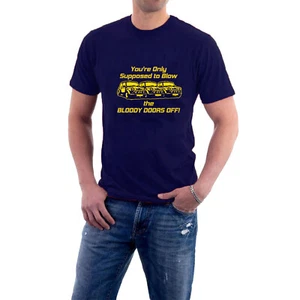 Camiseta Italiana Job Blow the Bloody Doors Off Mini Cooper Película Homenaje Camiseta - Imagen 1 de 9