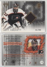 2003-04 Pacific Private Stock Titanium Hobby Jersey Number /50 Jeff Hackett #176