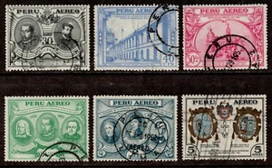 Peru Scott C109-C114 Airmails 400th Anniversary San Marcos University Canceled - Picture 1 of 1