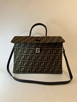 Maletín Maleta Documentos Vintage Fendi Patrón Zucca Foto 1 de 4