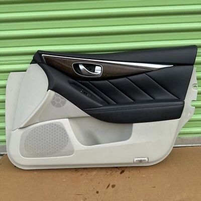 ✅ 2014-2024 INFINITI Q50 OEM MONTAJE PANEL PUERTA DELANTERA DERECHA DERECHA (Beige) BOSE Foto 1 de 4