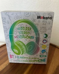 Mokata Kids Headphone Bluetooth Wireless Over Ear Foldable Stereo B01 Pink Music - Picture 1 of 7
