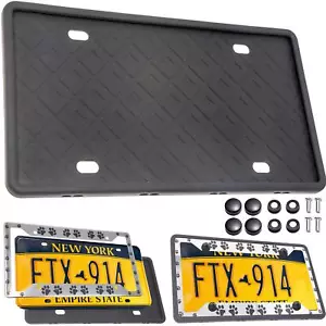 Silicone License Plate Frame Holder For License Plate And Decorative License Pla - Picture 1 of 6