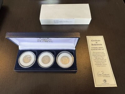 1926 D 1926 S 1927 P Standing Liberty Quarter Set Silver Morgan Mint Certified - Image 1 of 4