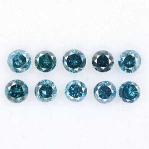 1.22 CT 2.90 MM Blue Round Brilliant Cut Natural Diamond For Engagement Ring  - Picture 1 of 12