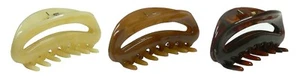 Set of 3 3 Count Bella Hair Claw Clip Celluloid ClawClip 1 ea 3 Clr DB864175-4L - Picture 1 of 14
