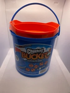 Chuckit Ultra Ball Hundespielzeug, Medium (2,5 Zoll Durchmesser), 8er Pack mit Reinigungseimer - Bild 1 von 1