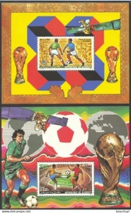 Dschibuti, 1986, Fußball WM Mexiko, Fußball, postfrisch, Michel Block 122-123A - Bild 1 von 1