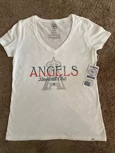 NWT-Los Angeles Angels MLB Women’s XL V-Neck T-Shirt '47 Brand - Picture 1 of 3