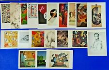 Set of 20 Different Art Postcards NEW Old Vintage Stock, great for postcrossing
