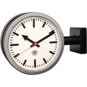 Dulton Double Face Clock 170D2 YR-0643 MAT BLACK RAW Wall Table Display Japan - Foto 1 di 5