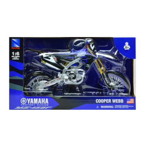YAMAHA YZ450F N.2 COOPER WEBB 1:6 New Ray Moto Modellino Nuovo - Immagine 1 di 1