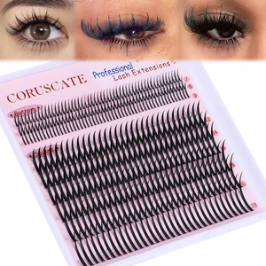 Lash Clusters with Spikes Ultra Long 12-22Mm Lash Spikes 7-9Mm Bottom Lashes Sup - Picture 1 of 12