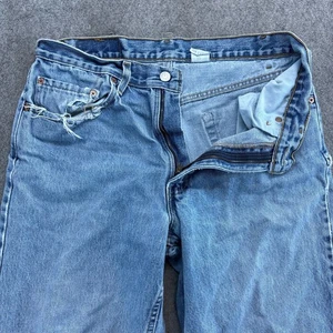Levis 550 Jeans Mens 33x34 Blue Light Wash Relaxed Fit Straight Leg Modern - Picture 1 of 13