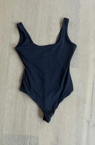 pumiey bodysuit Black Tank Bodysuit Thong Women’s Size M - Picture 1 of 2