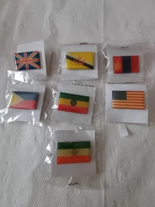 Job lot of 7Flag lapel pins incl UK, USA etc all in cello packs, Lot 3 - Picture 1 of 1