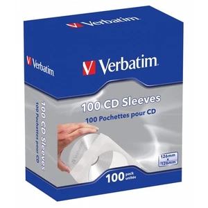 Verbatim 100 CD-Umschläge Papierhüllen Papierumschläge CD-Hüllen Papier - Bild 1 von 3