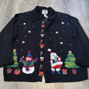 Vintage Tiara International Christmas Sweater Collections Schneemänner Santa Schneemänner 2x - Bild 1 von 6