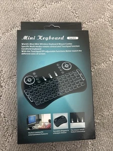 Mini Wireless Keyboard with Touchpad Mouse. LED Backlit - Photo 1/2