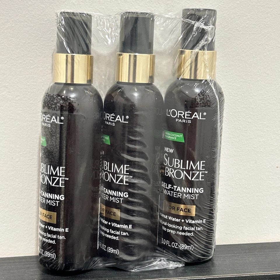 3x L'Oreal Paris Sublime Bronze Self Tanning Facial Mist, Water-Based Formula - Image 1 of 4