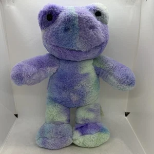 Build A Bear Hoppy Swirls Tie-Dye Blue Frog Plush Soft Toy 16” Full Size - Picture 1 of 11