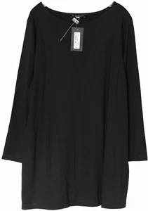 Bryn Walker NWT Modal Stretch TWYLA Long Pocket Tunic Top Sz M MSRP $158 BLACK - Picture 1 of 6