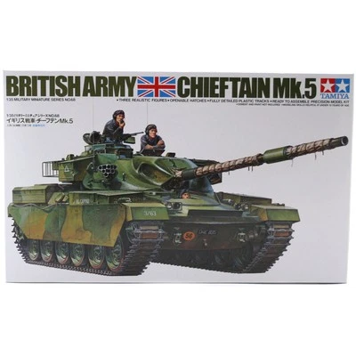 Tamiya 35068 British Army Chieftain Mk.5 Tank Plastic Model Kit Scale 1:35 - Image 1 of 4